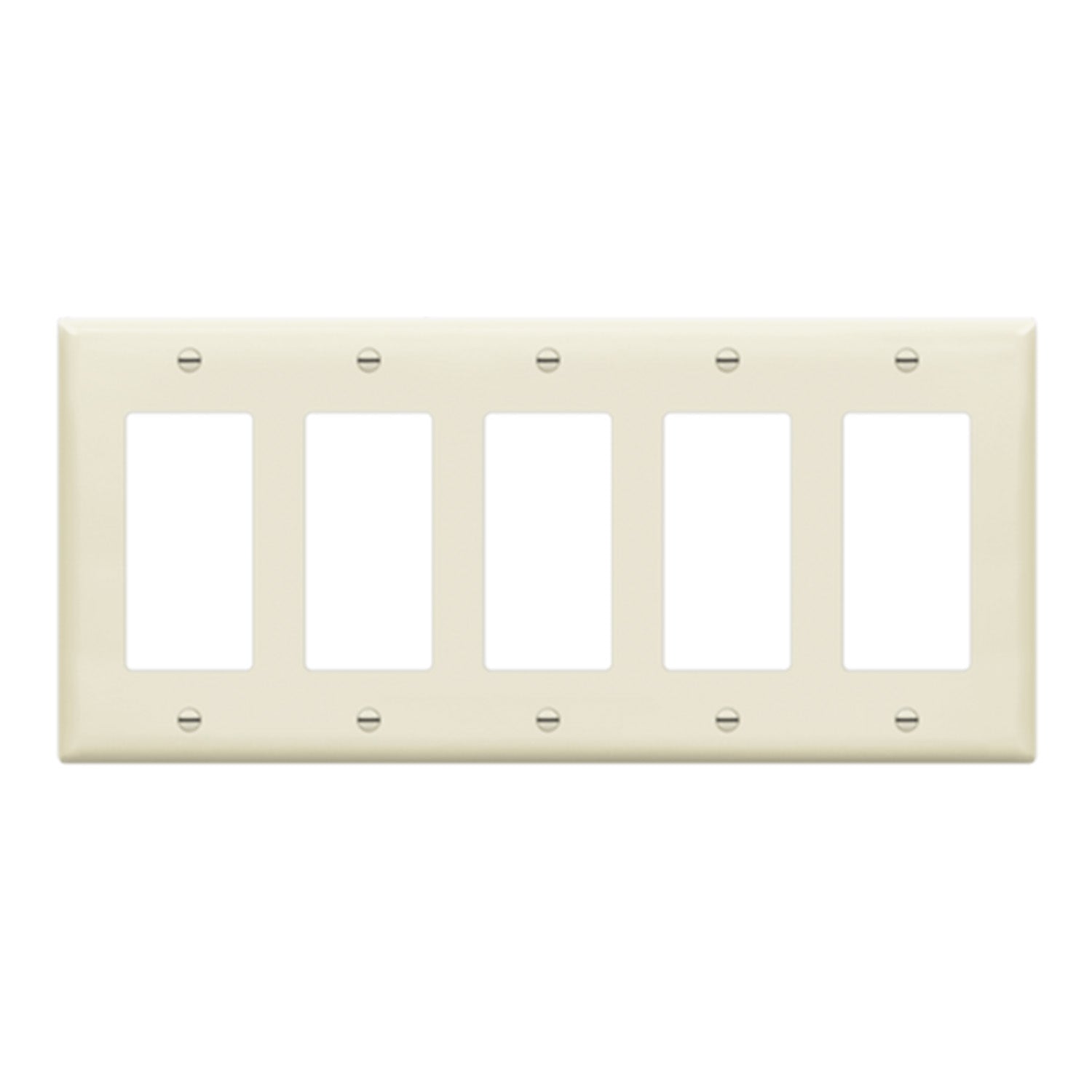 5-Gang Decorator Rocker Wall Plate, Light Almond - Bees Lighting