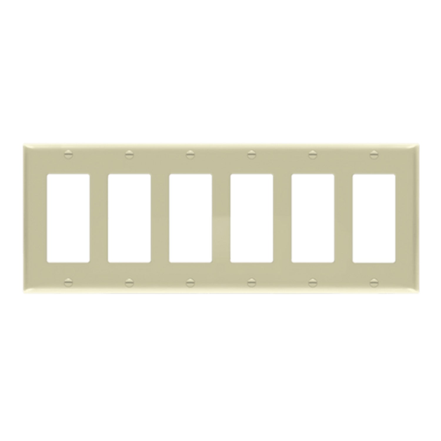 6-Gang Decorator Rocker Wall Plate, Ivory - Bees Lighting