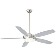 Espace LED 52" Nickel Ceiling Fan with Light and Remote - Bees Lighting