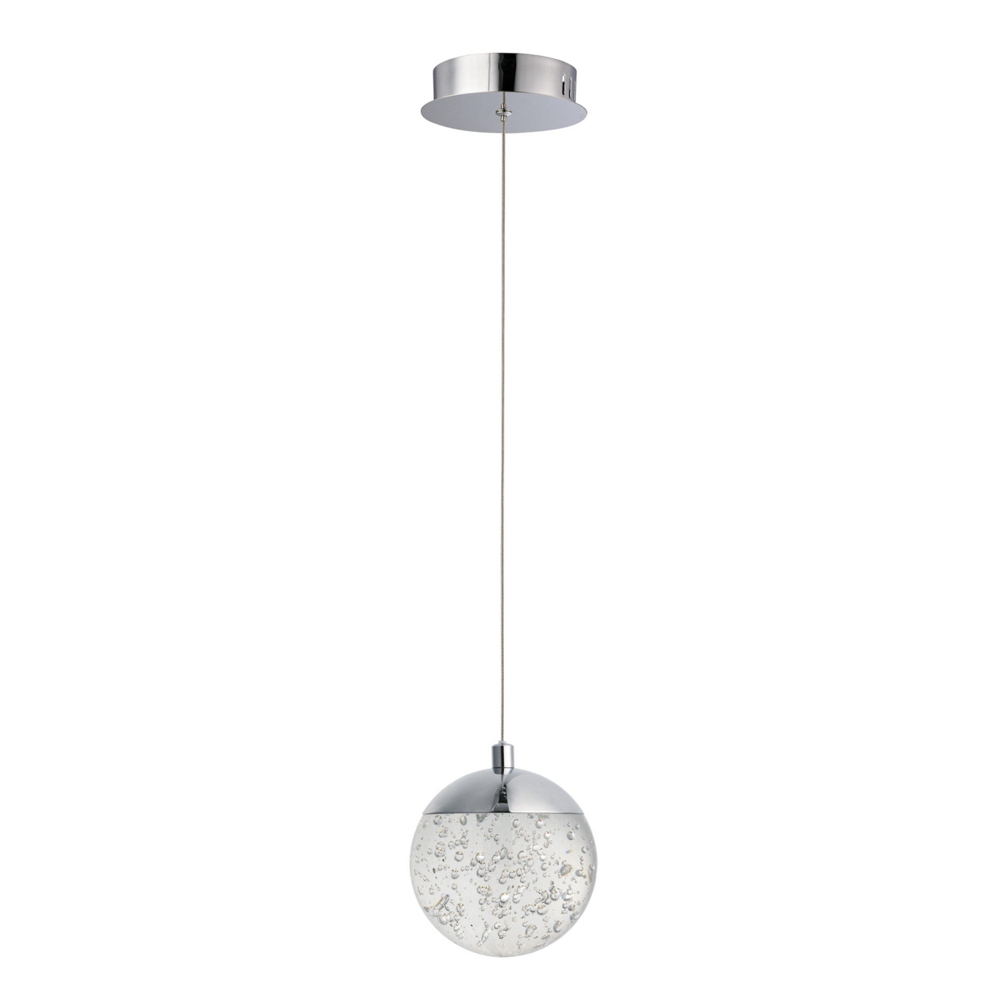 Orb II 6" LED Mini Pendant, Polished Chrome Finish - Bees Lighting
