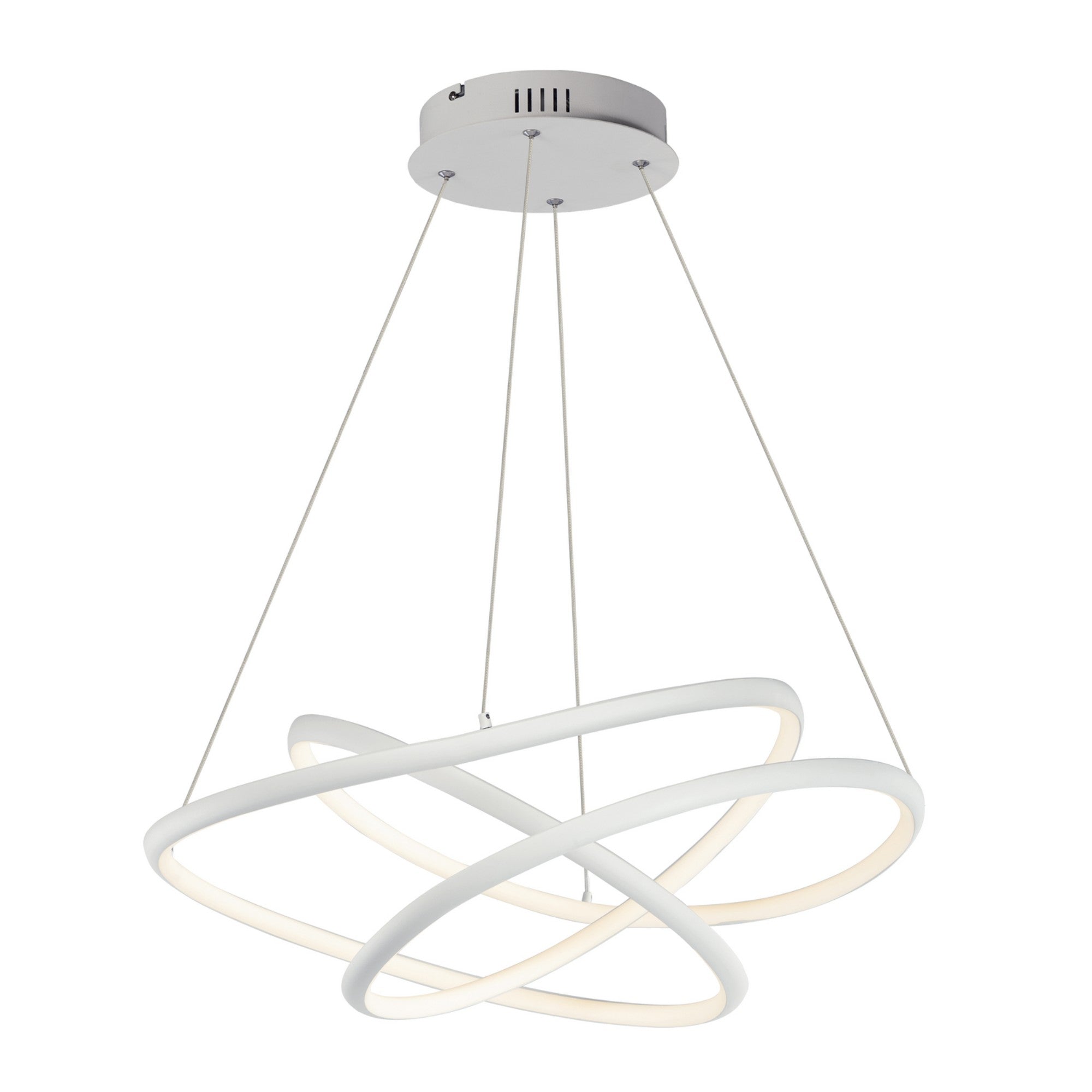 Twisted 32" LED Pendant, Matte White Finish - Bees Lighting