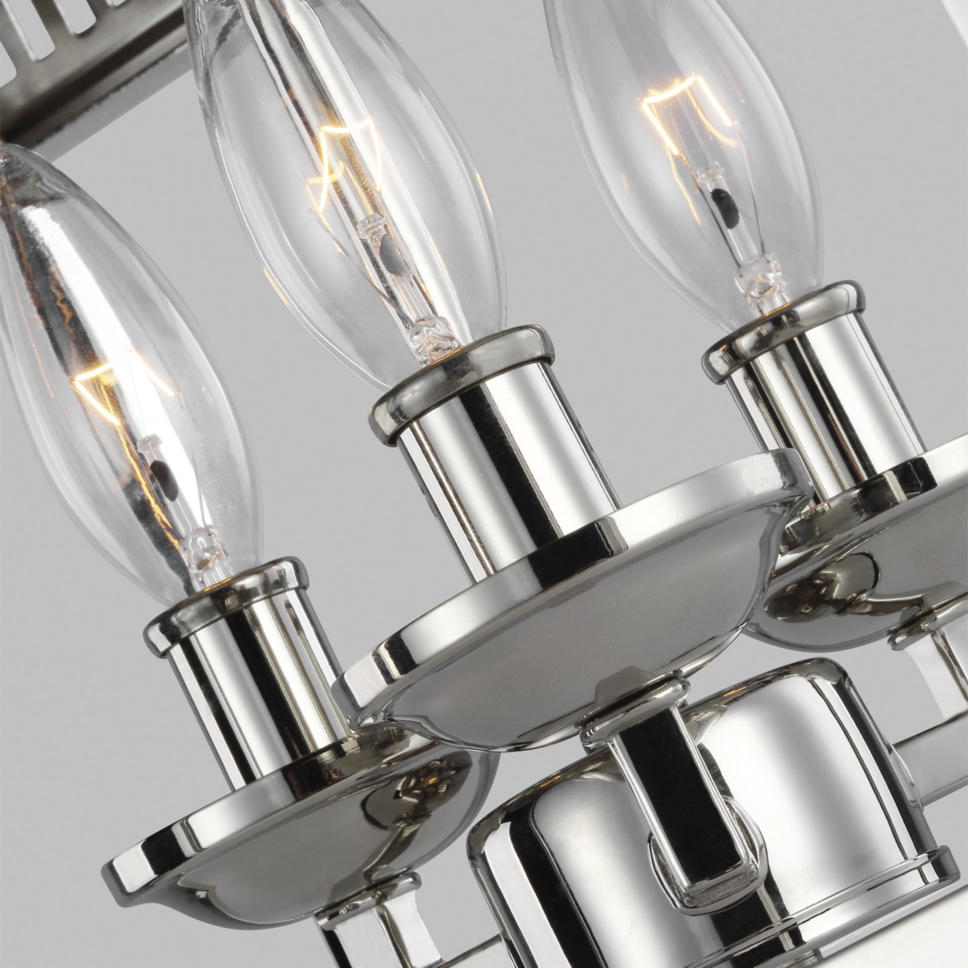Woodruff 13" 3-Light Flush Mount, Polished Nickel Finish - Bees Lighting