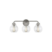 Clara 24" 3-Light Bathroom Vanity, Satin Nickel Finish - Bees Lighting