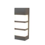 State 12" LED Outdoor Wall Sconce, Textured Grey Finish - Bees Lighting