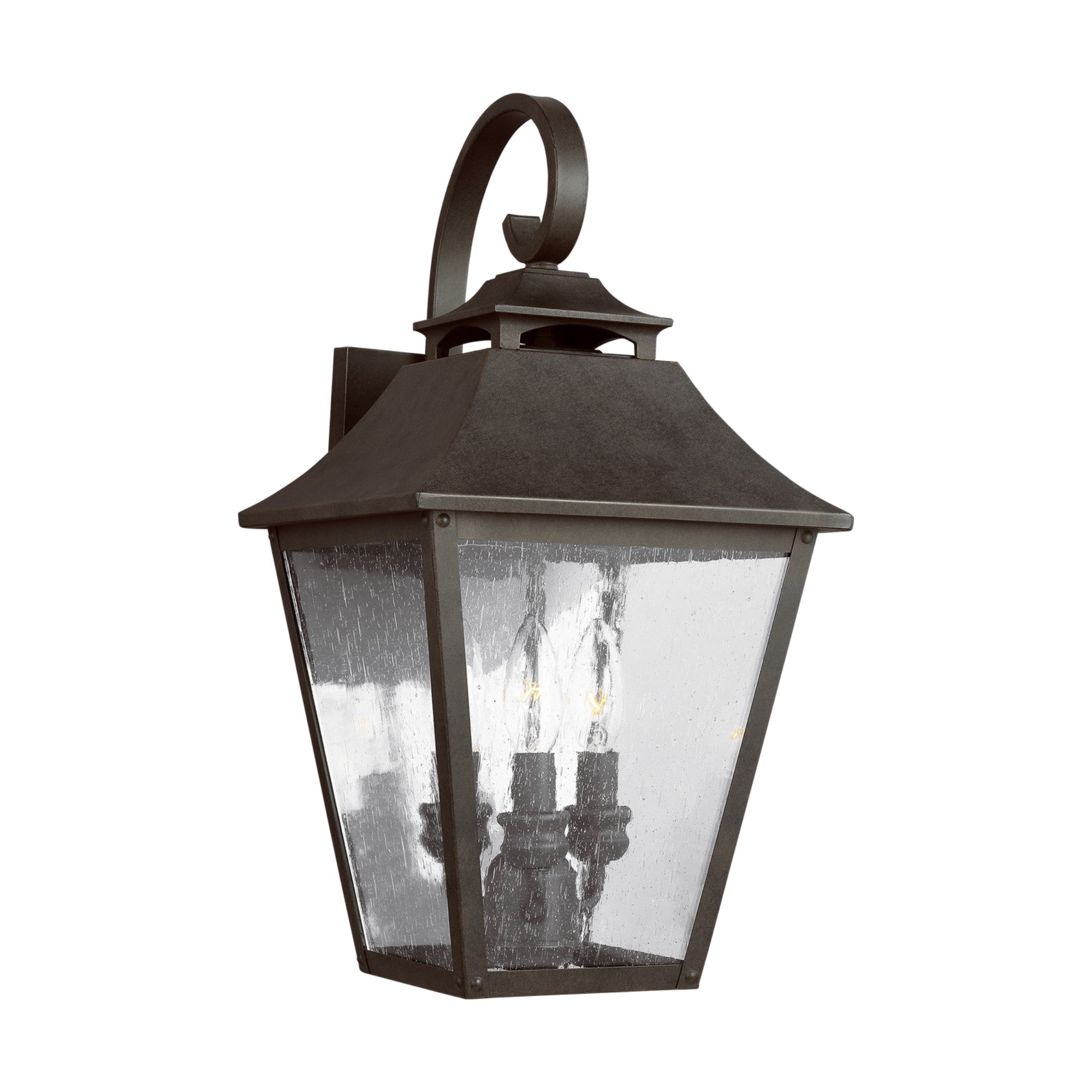 Galena 19" 3-Light Medium Wall Lantern, Sable Finish - Bees Lighting