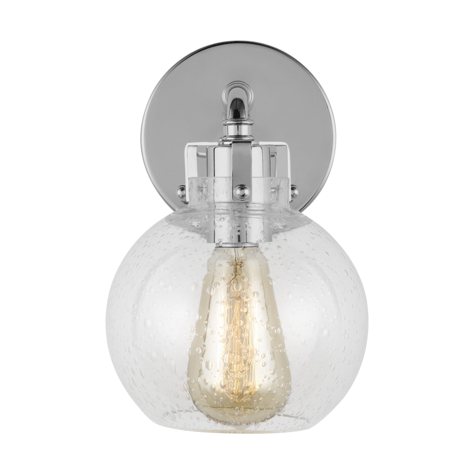 Clara 10" Bath Wall Sconce, Chrome Finish - Bees Lighting