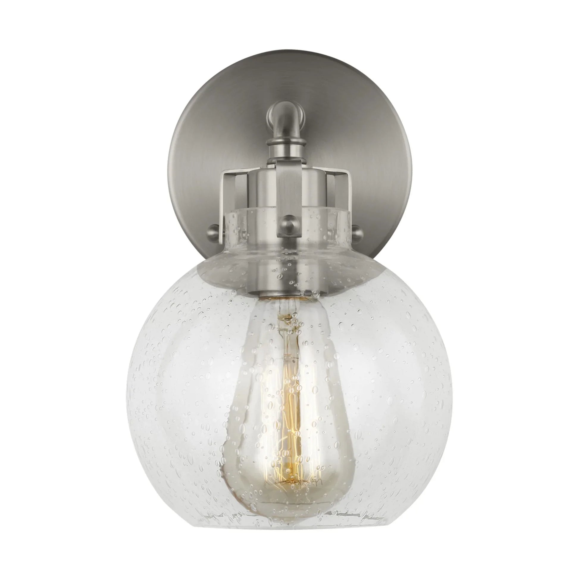 Clara 10" Bath Wall Sconce, Satin Nickel Finish - Bees Lighting