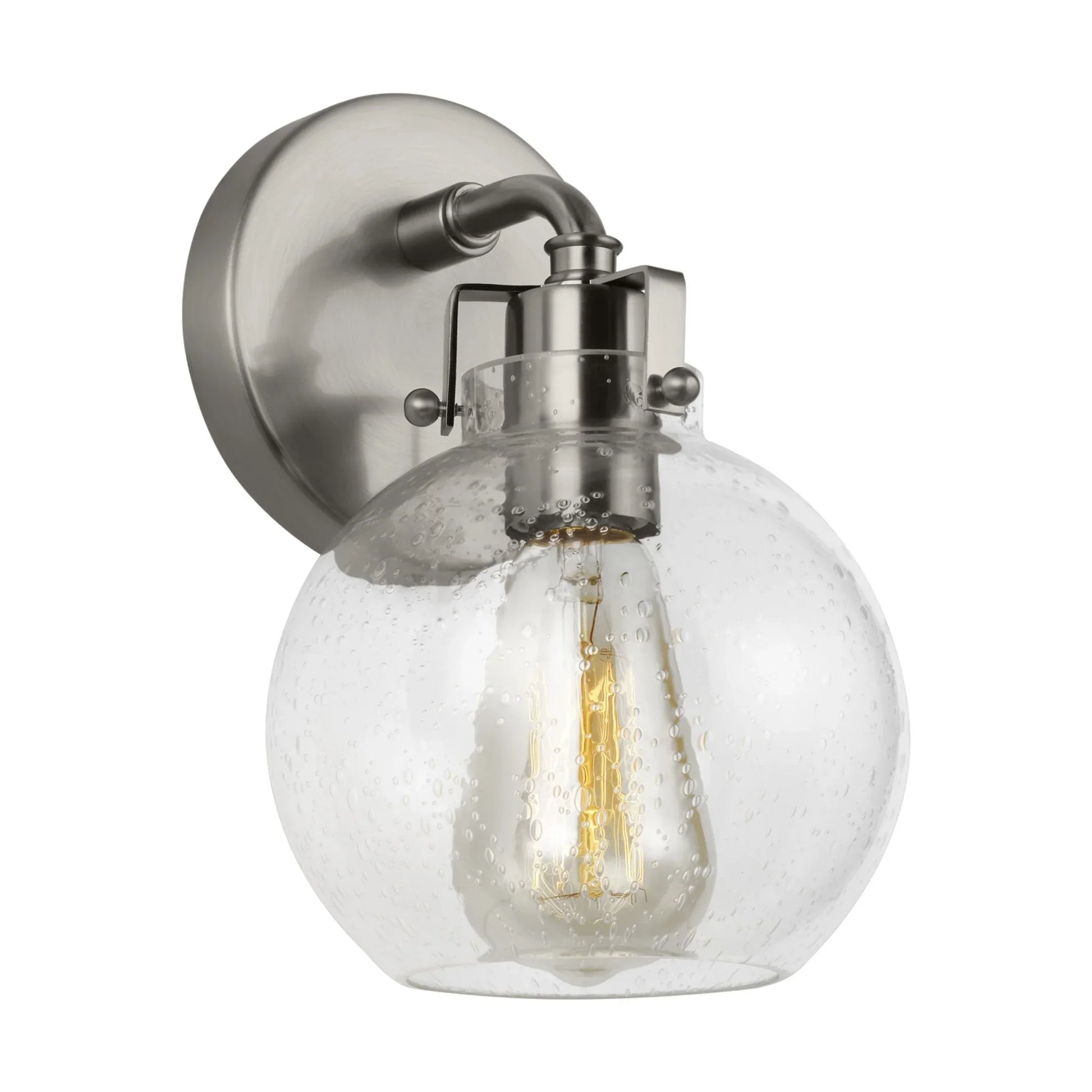 Clara 10" Bath Wall Sconce, Satin Nickel Finish - Bees Lighting