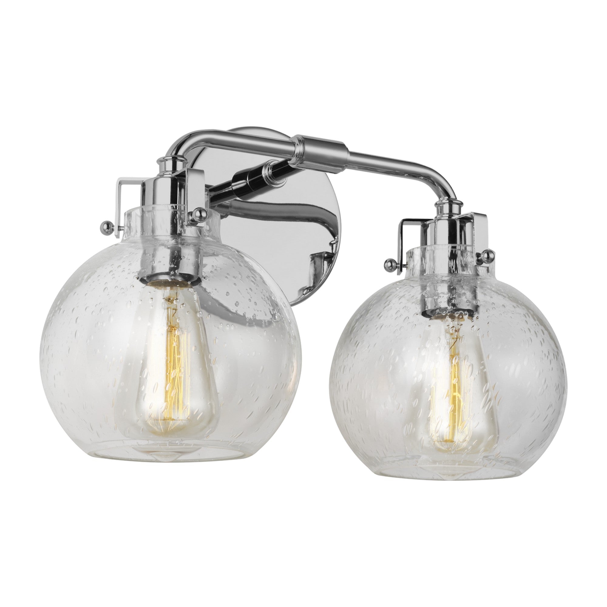 Clara 15" 2-Light Bathroom Vanity, Chrome Finish