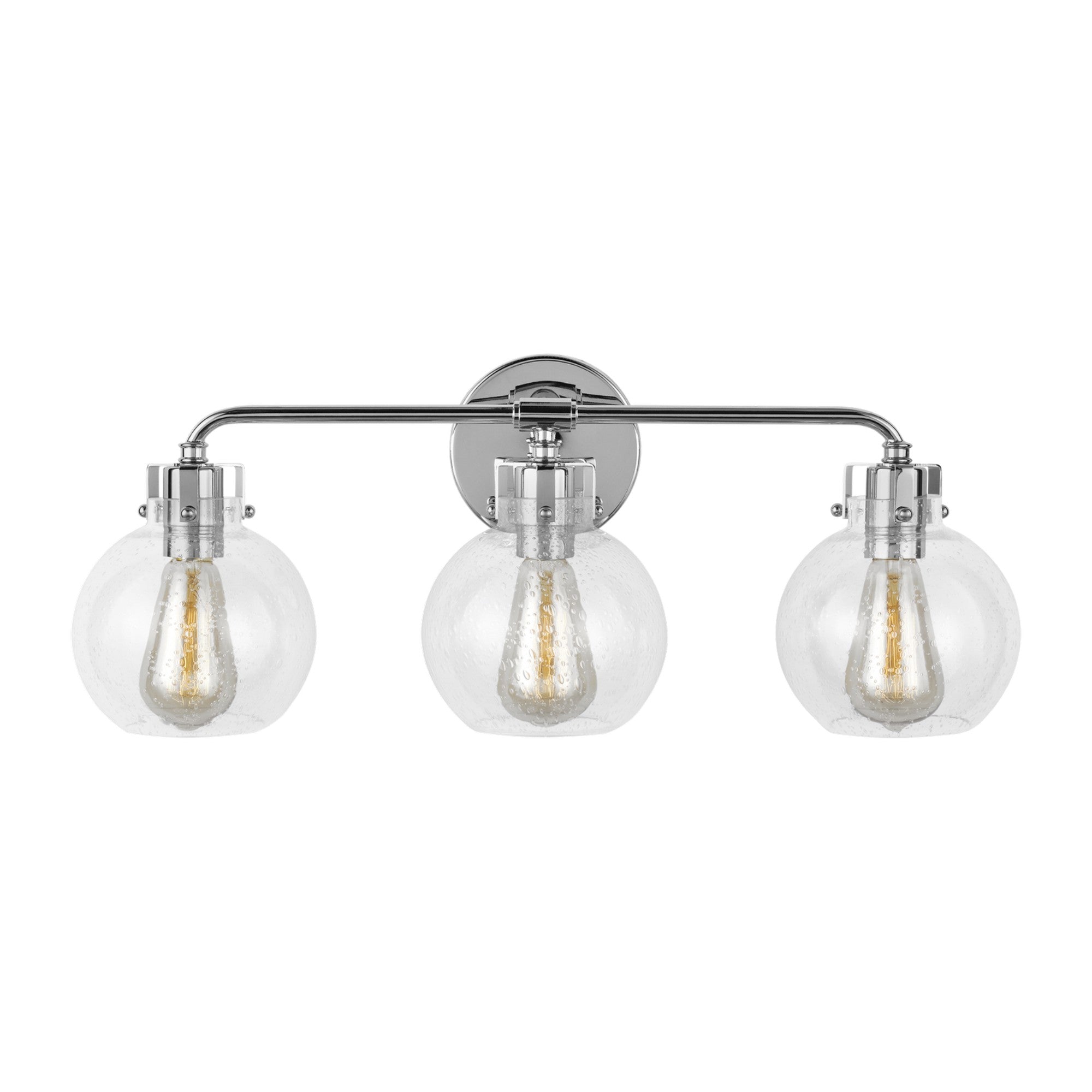 Clara 24" 3-Light Bathroom Vanity, Chrome Finish - Bees Lighting