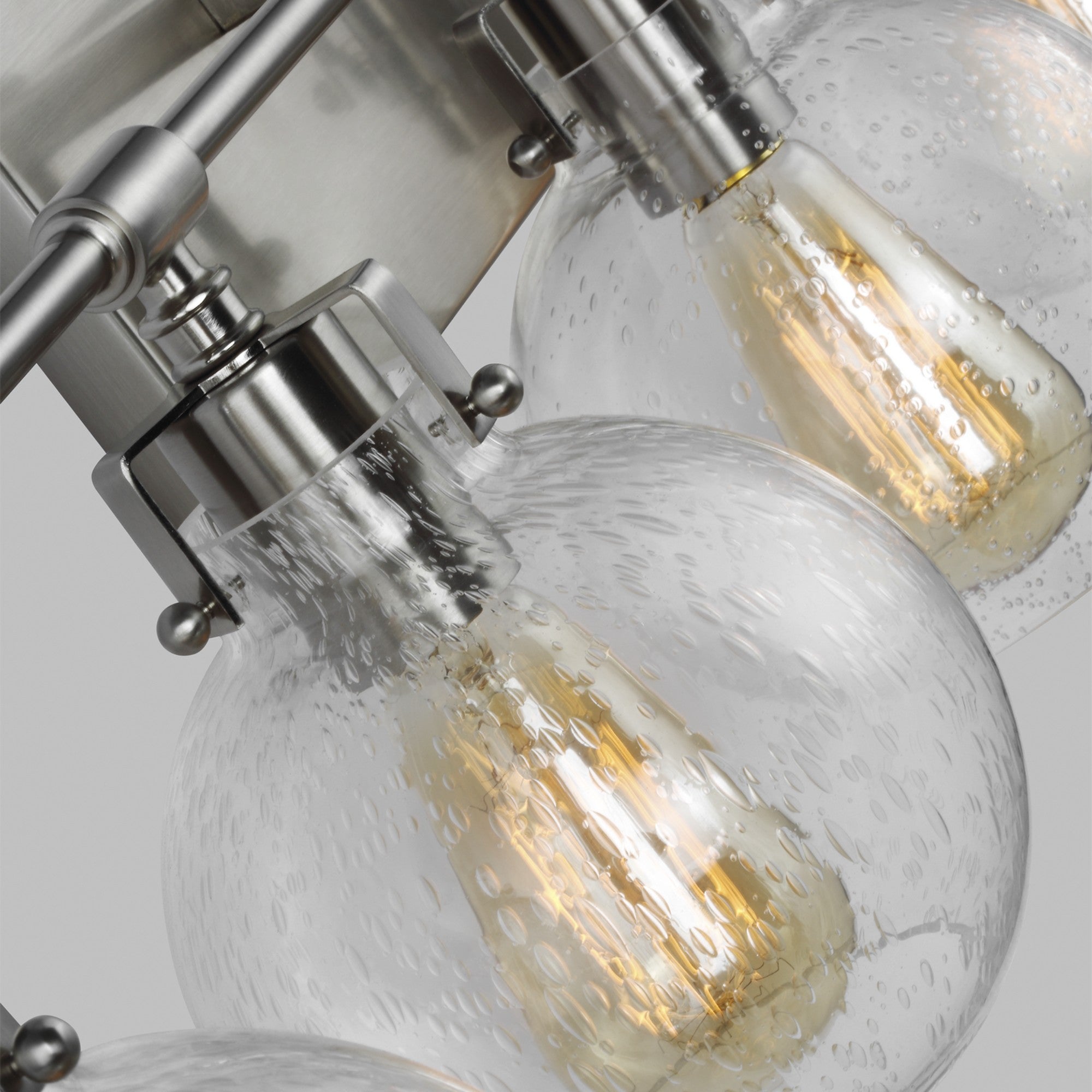 Clara 40" 5-Light Bathroom Vanity, Satin Nickel Finish - Bees Lighting