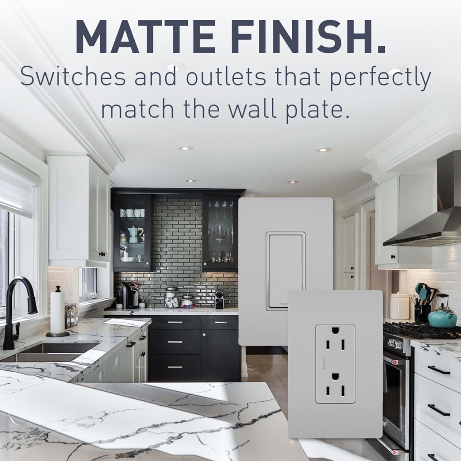 radiant 15A Duplex Outlet, Gray - Bees Lighting
