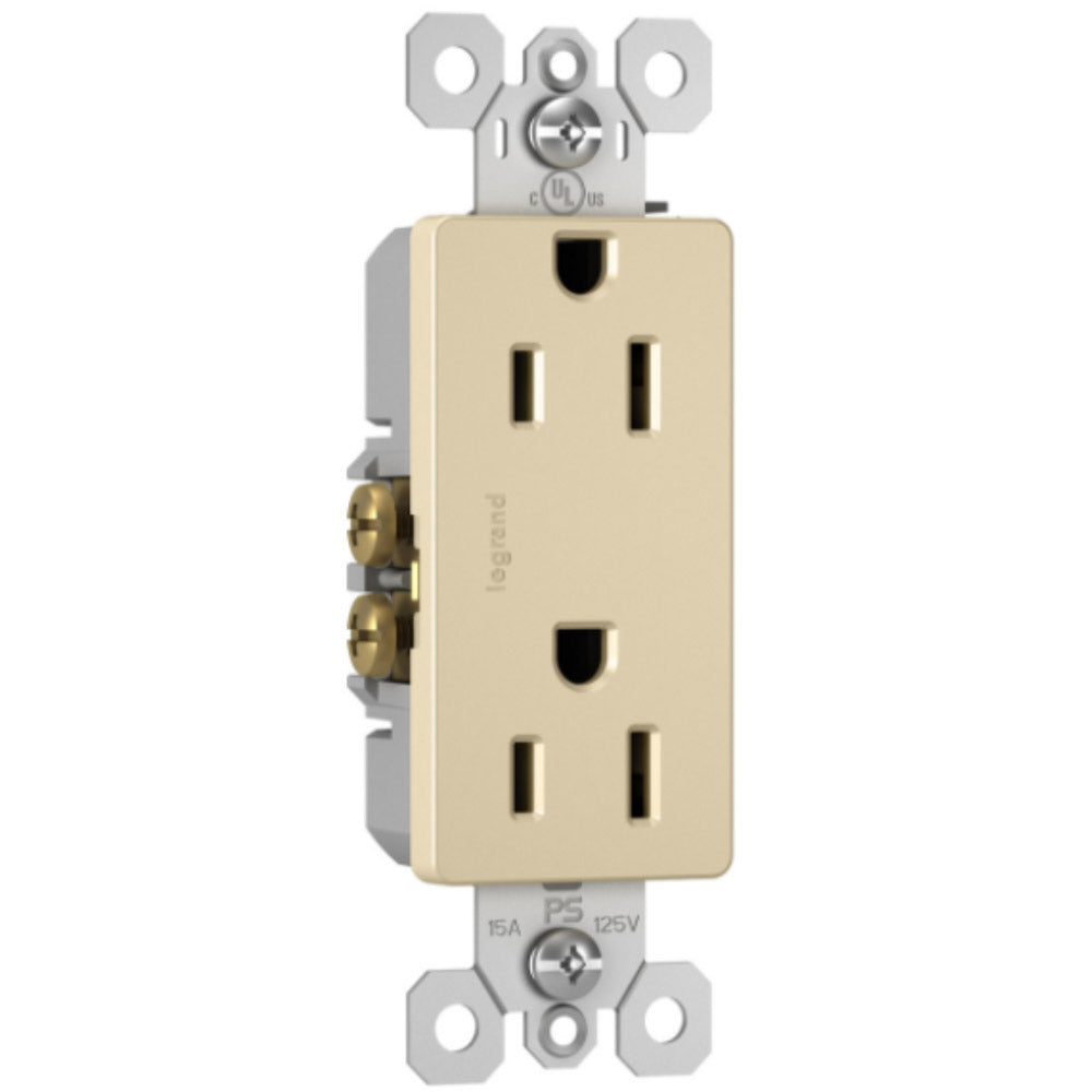 radiant 15A Duplex Outlet, Ivory - Bees Lighting
