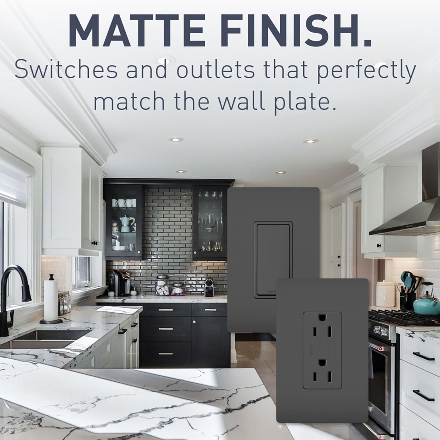 radiant 15A Tamper-Resistant Outlet, Black - Bees Lighting