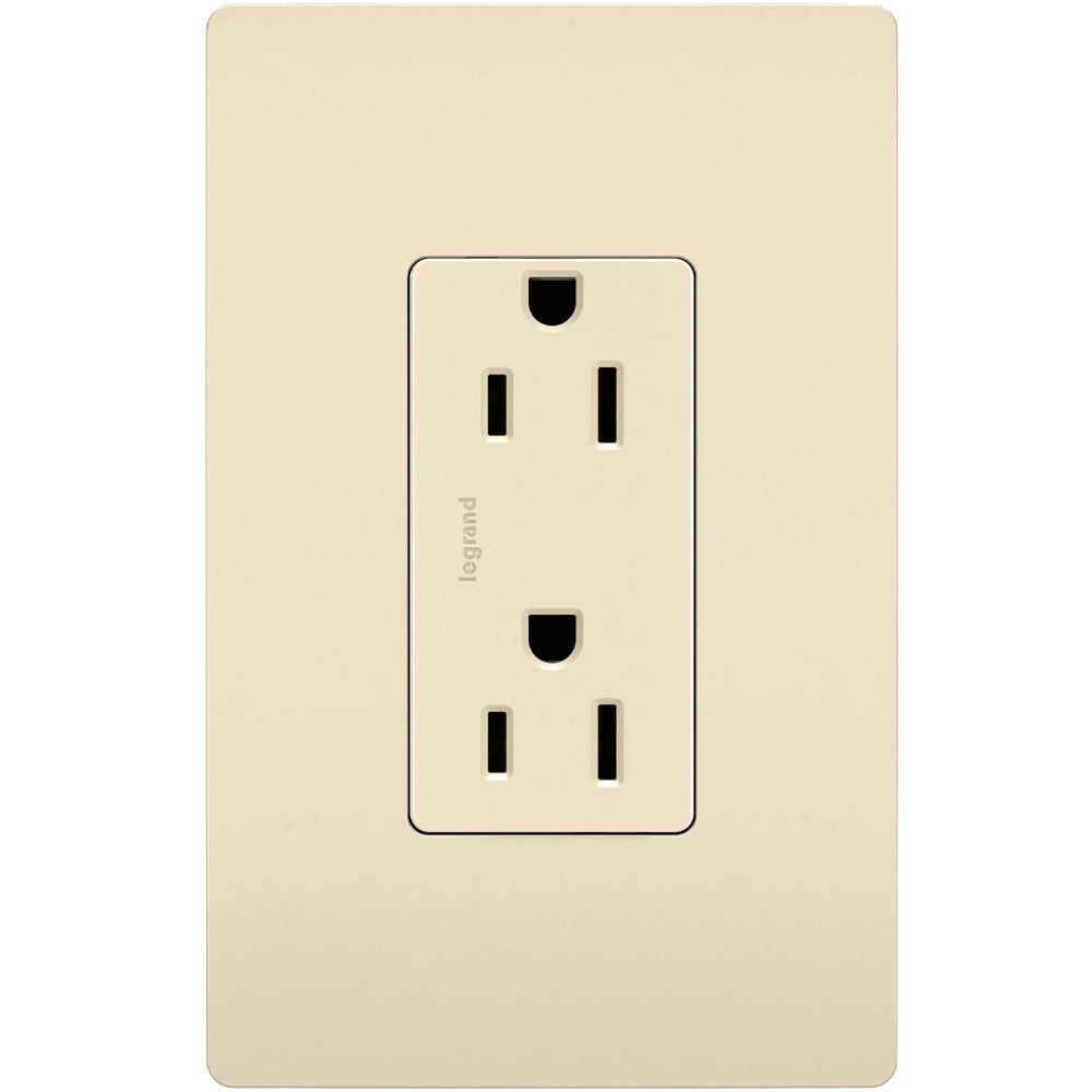 radiant 15A Tamper-Resistant Outlet, Light Almond - Bees Lighting