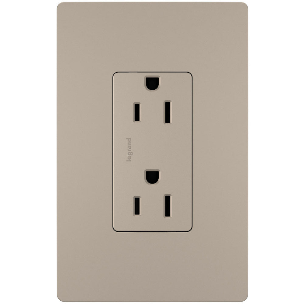 radiant 15A Tamper-Resistant Outlet, Nickel - Bees Lighting