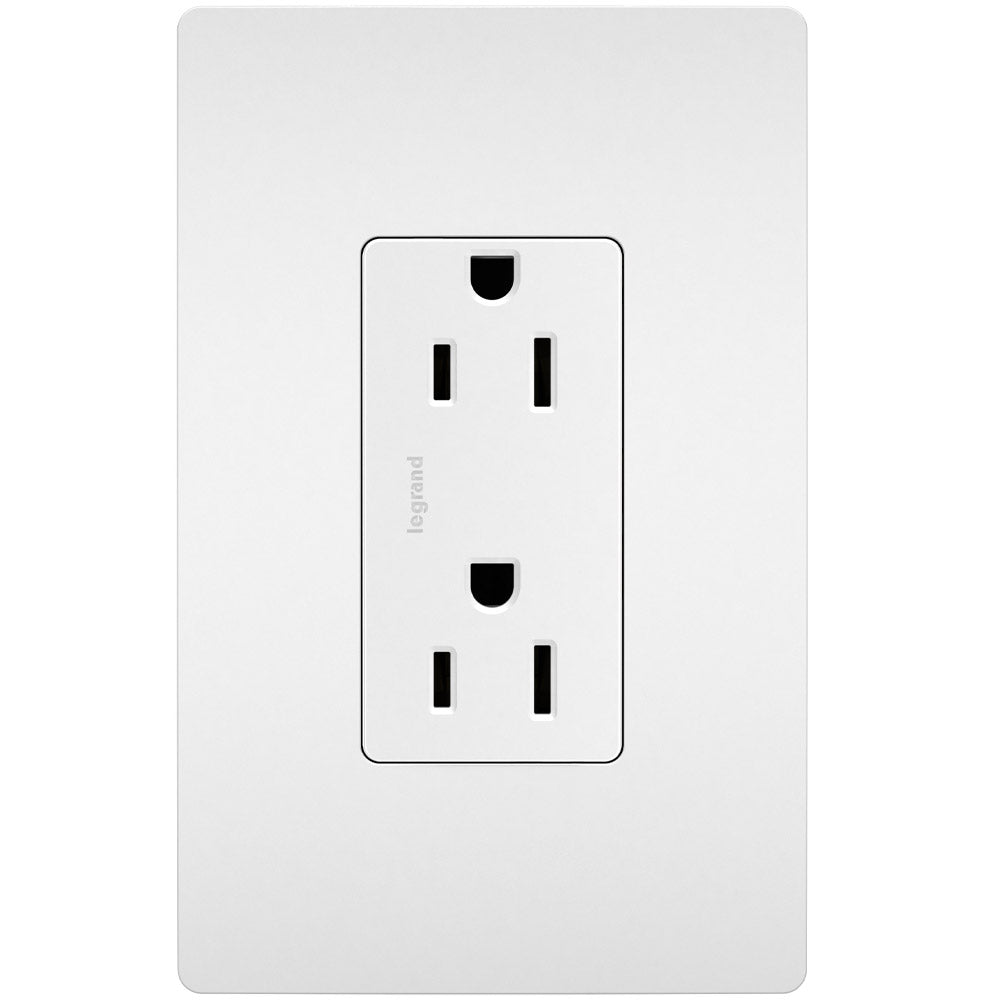 radiant 15A Tamper-Resistant Outlet, White - Bees Lighting
