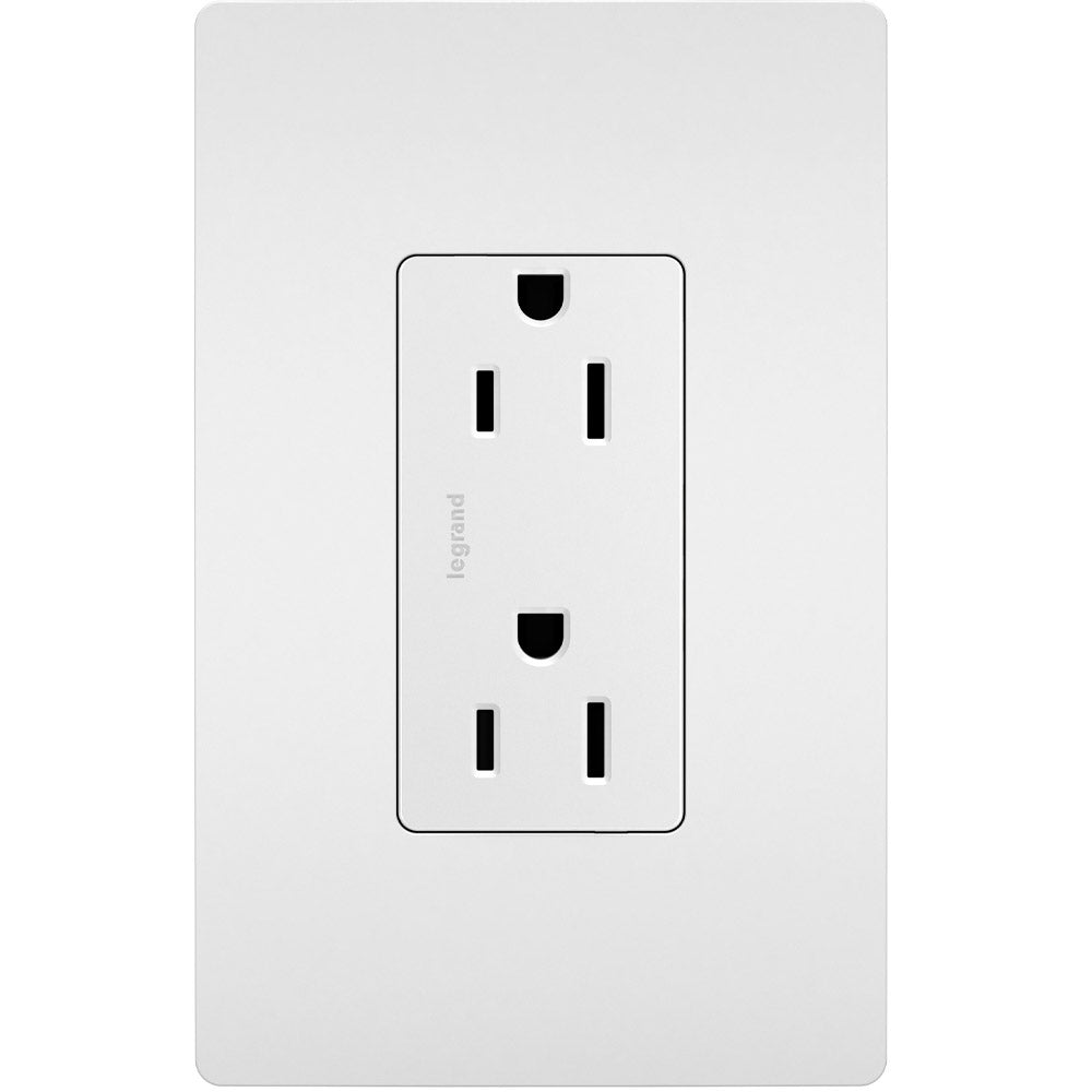 radiant 15A Duplex Outlet, White - Bees Lighting