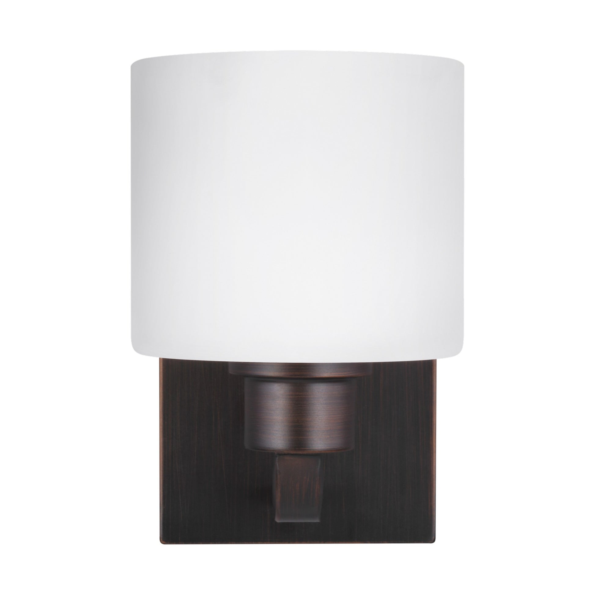 Canfield 8" Bathroom Sconce, Bronze Finish - Bees Lighting