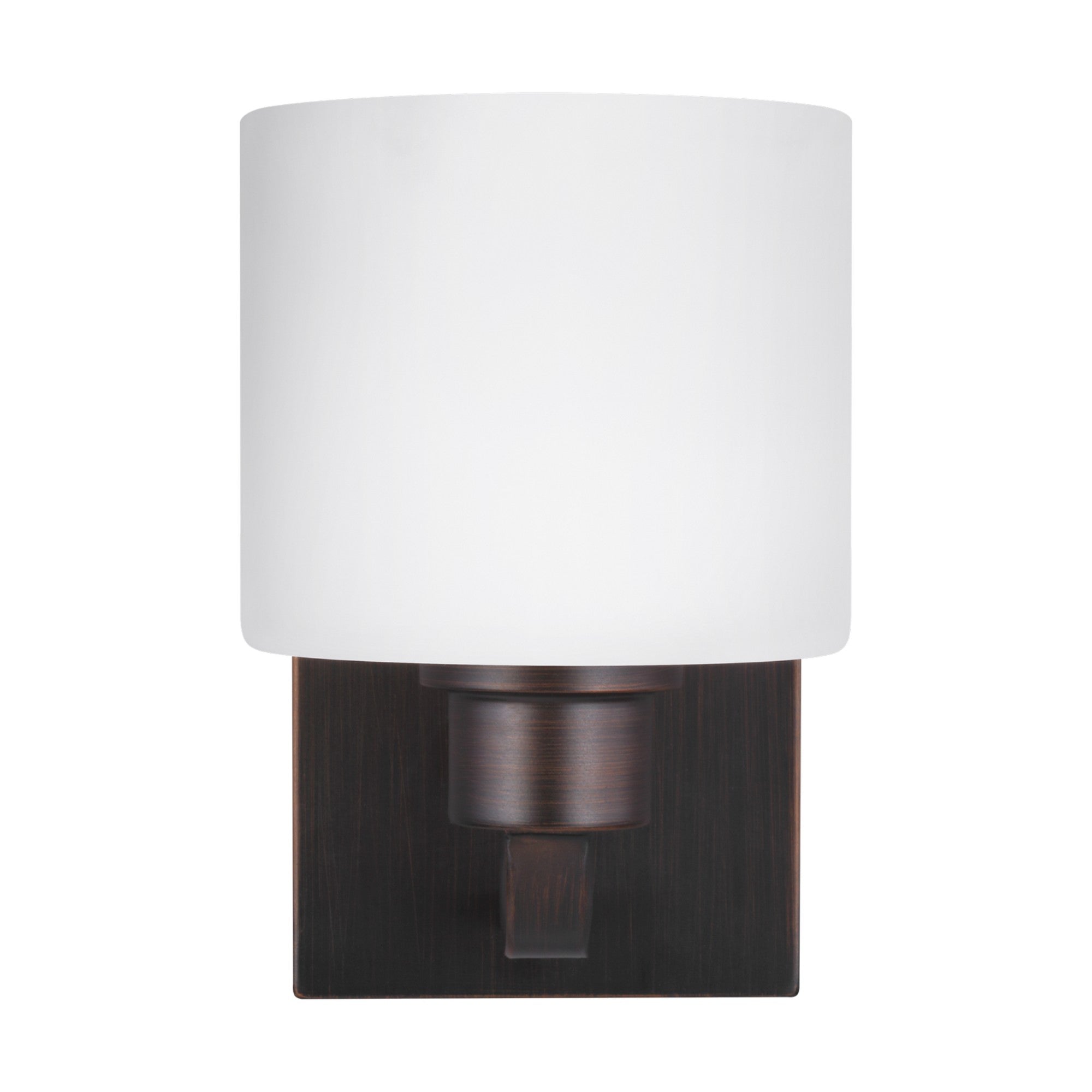 Canfield 8" Bathroom Sconce, Bronze Finish - Bees Lighting