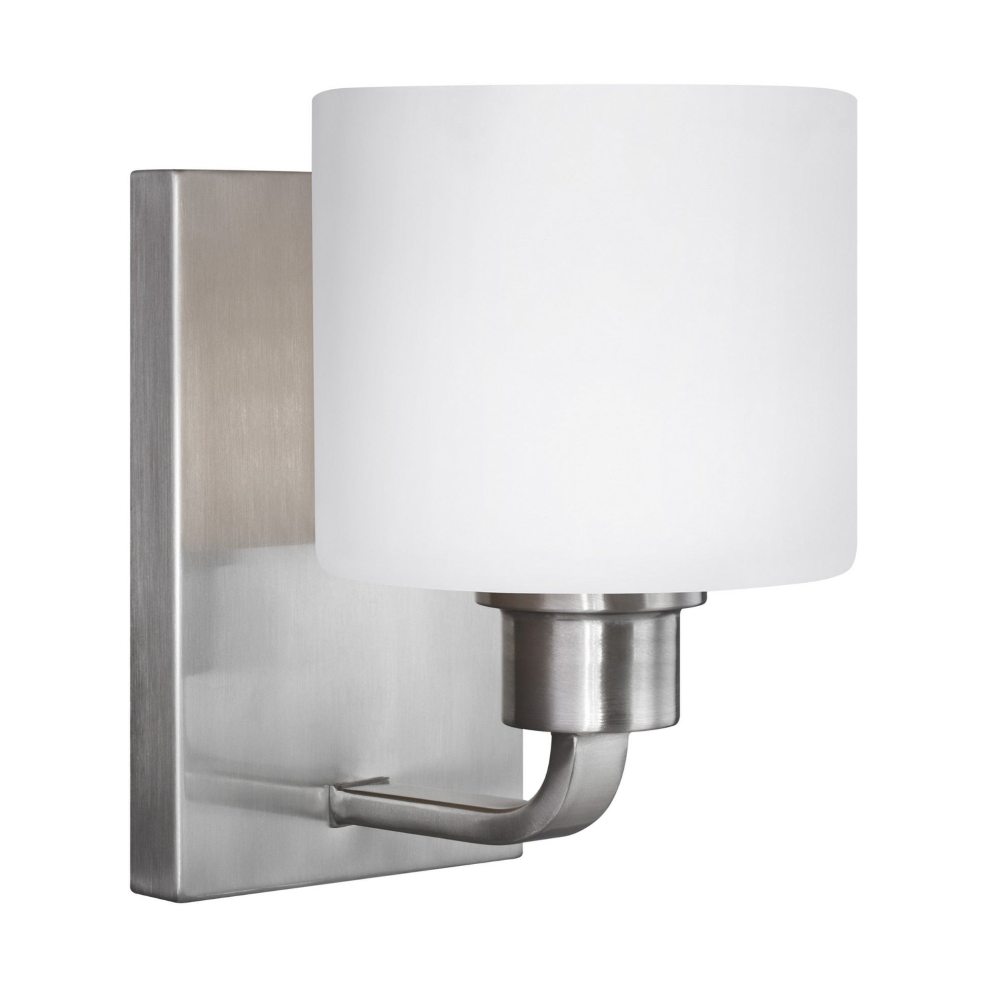 Canfield 8" Bathroom Sconce, Brushed Nickel Finish - Bees Lighting