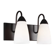 Seville 14" 2-Light LED Bathroom Vanity, Bronze Finish - Bees Lighting