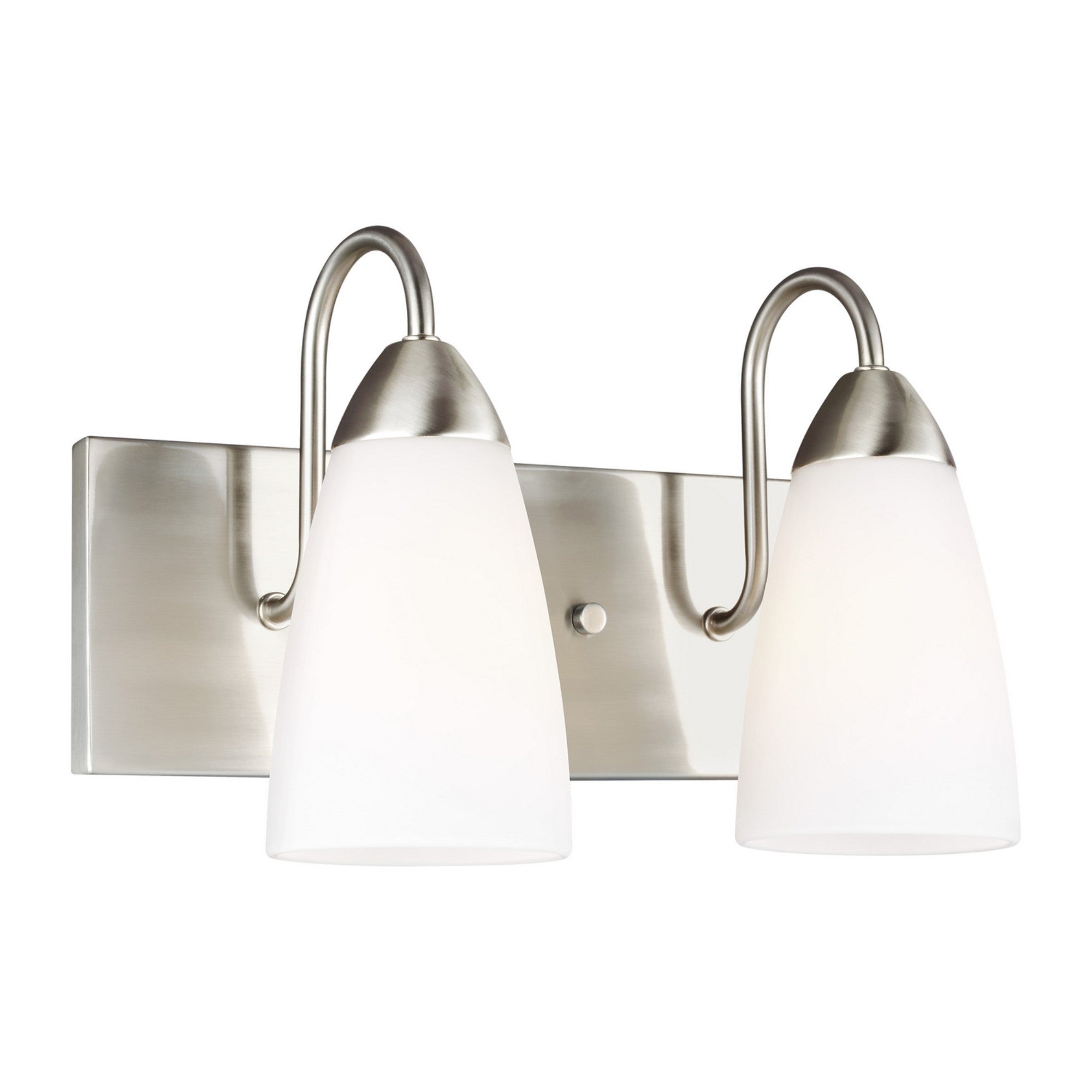 Seville 14" 2-Light LED Bathroom Vanity, Brushed Nickel Finish - Bees Lighting