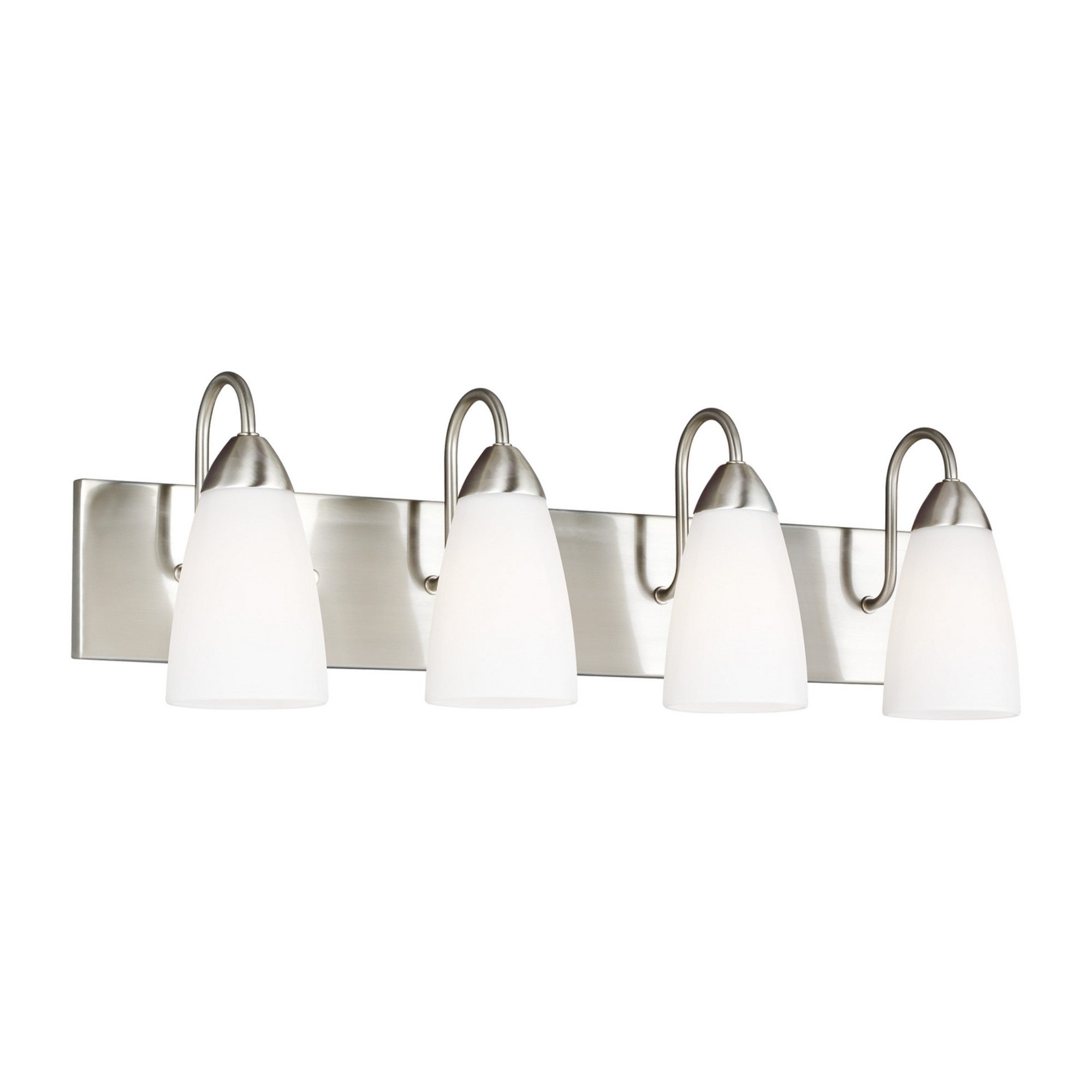 Seville 28" 4-Light LED Bathroom Vanity, Brushed Nickel Finish - Bees Lighting