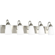 Seville 36" 5-Light Bathroom Vanity, Brushed Nickel Finish - Bees Lighting