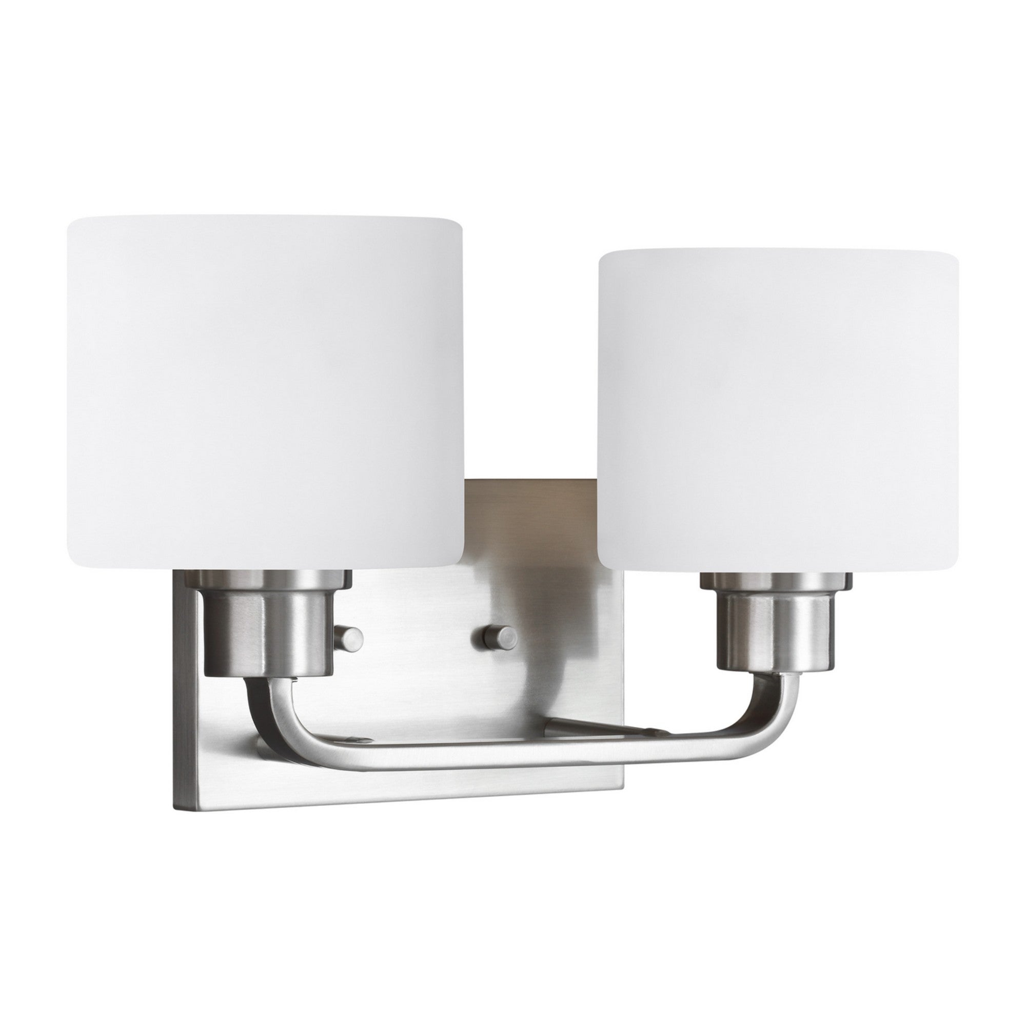 Canfield 14" 2-Light LED Bathroom Vanity, Brushed Nickel Finish - Bees Lighting