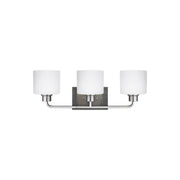 Canfield 23" 3-Light Bathroom Vanity, Brushed Nickel Finish - Bees Lighting