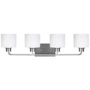 Canfield 32" 4-Light LED Bathroom Vanity, Brushed Nickel Finish - Bees Lighting