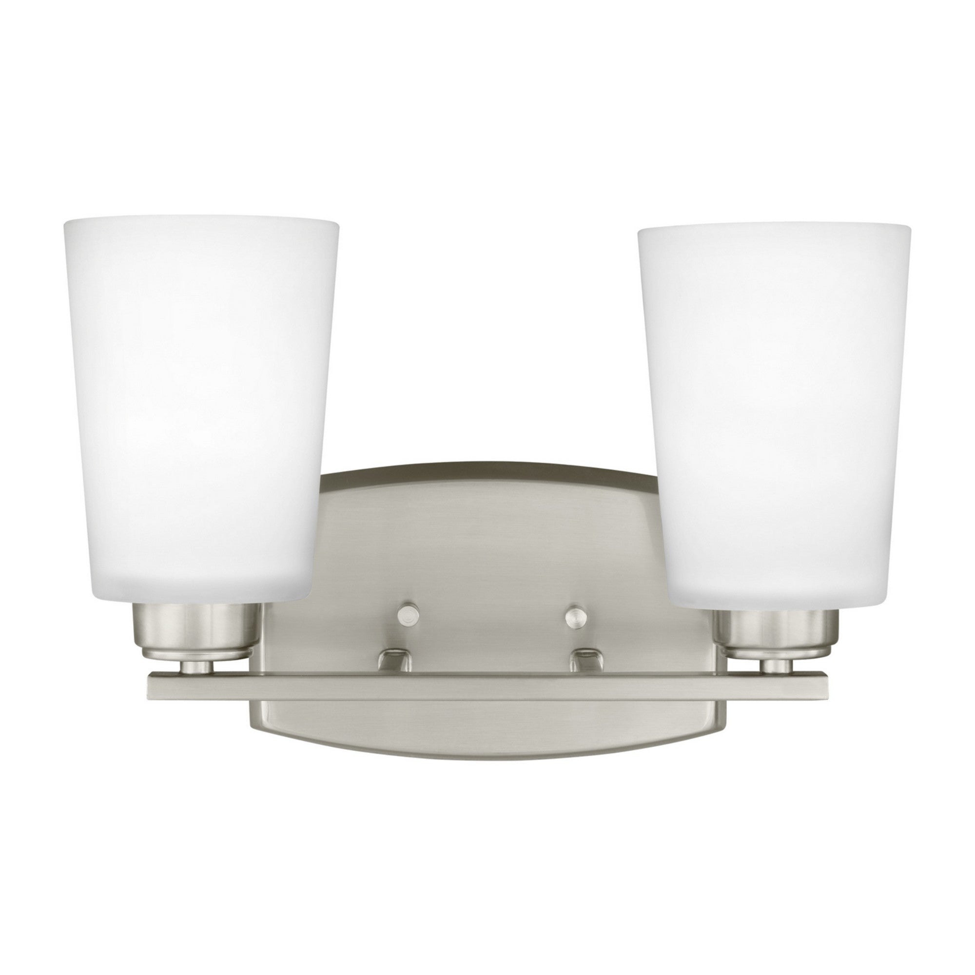 Franport 13" 2-Light Bathroom Vanity, Brushed Nickel Finish