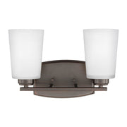Franport 13" 2-Light LED Bathroom Vanity, Bronze Finish - Bees Lighting