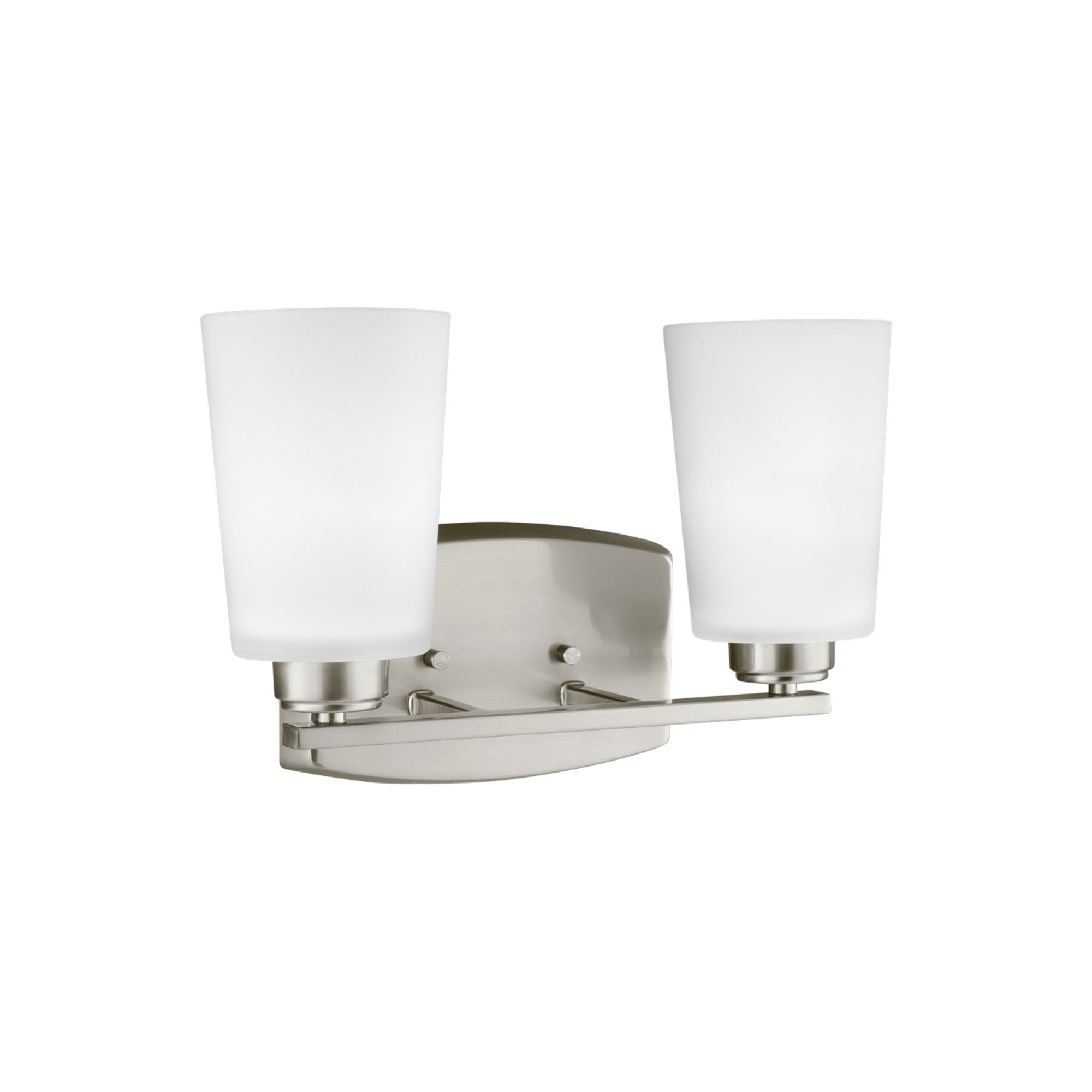 Franport 13" 2-Light LED Bathroom Vanity, Brushed Nickel Finish - Bees Lighting