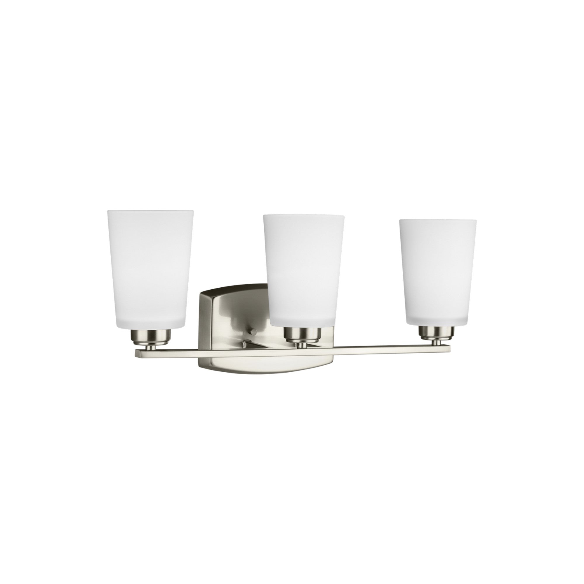 Franport 21" 3-Light LED Bathroom Vanity, Brushed Nickel Finish - Bees Lighting