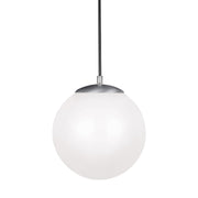 Leo Hanging Globe 10" Integrated LED Medium Pendant, Satin Aluminum Finish - Bees Lighting