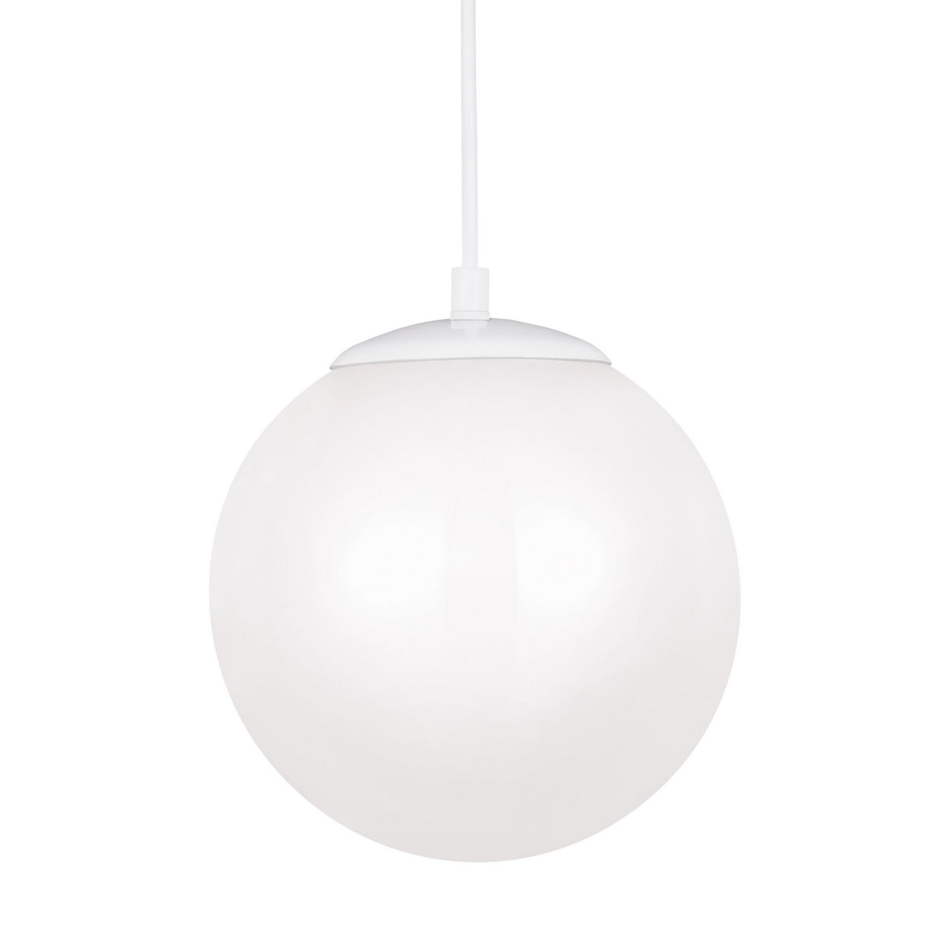 Leo Hanging Globe 10" Integrated LED Medium Pendant, White Finish - Bees Lighting