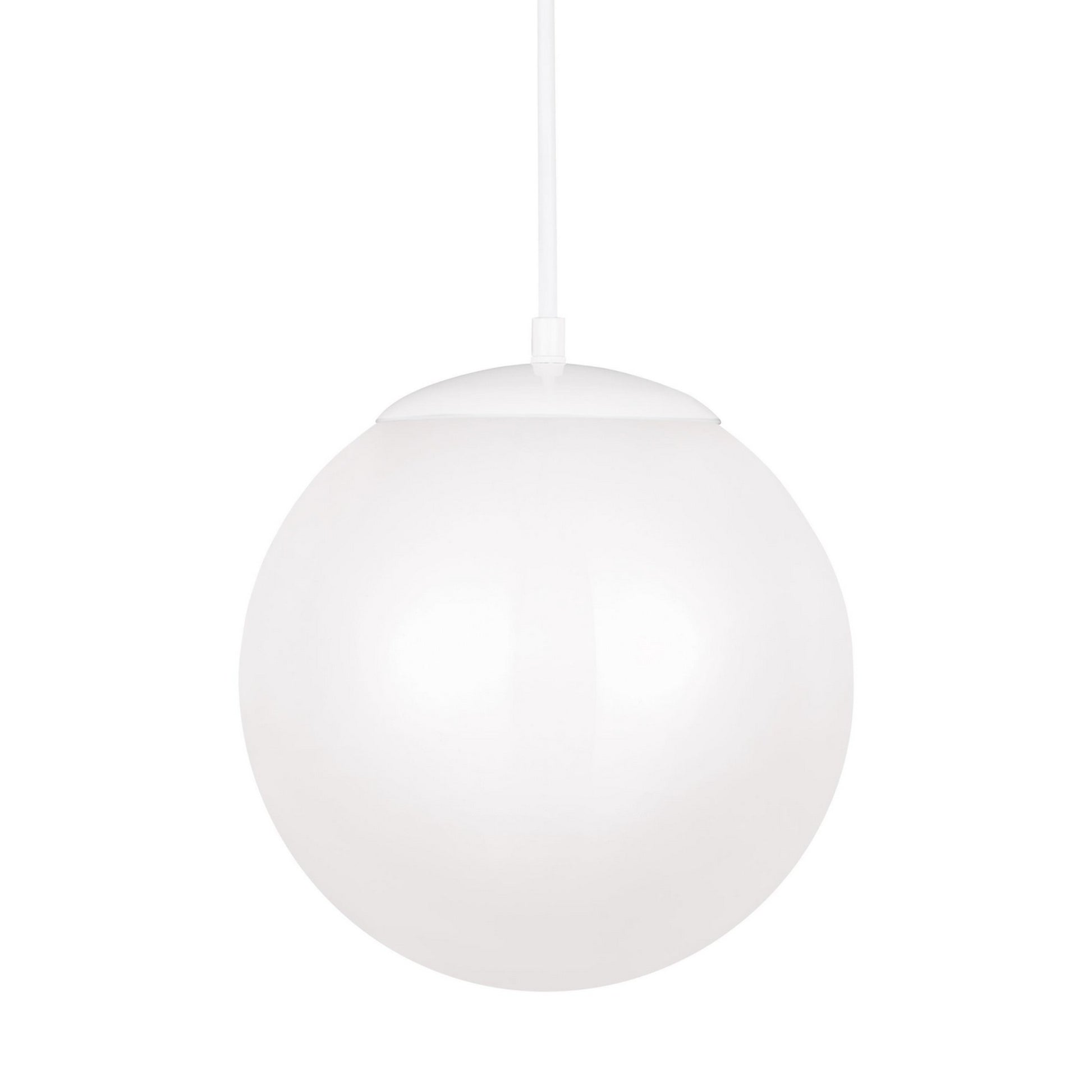 Leo Hanging Globe 12" Integrated LED Large Pendant, White Finish - Bees Lighting