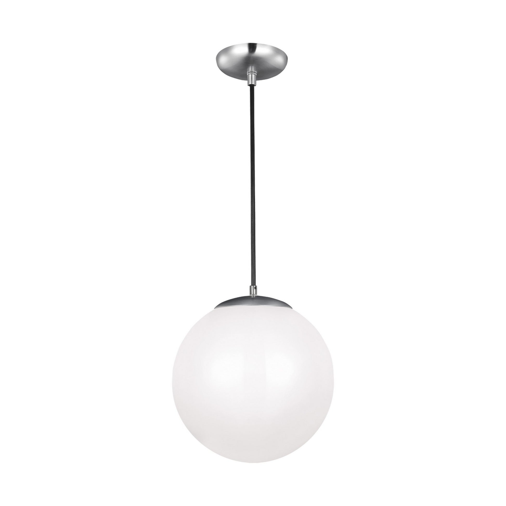 Leo Hanging Globe 14" Integrated LED X-Large Pendant, Satin Aluminum Finish - Bees Lighting
