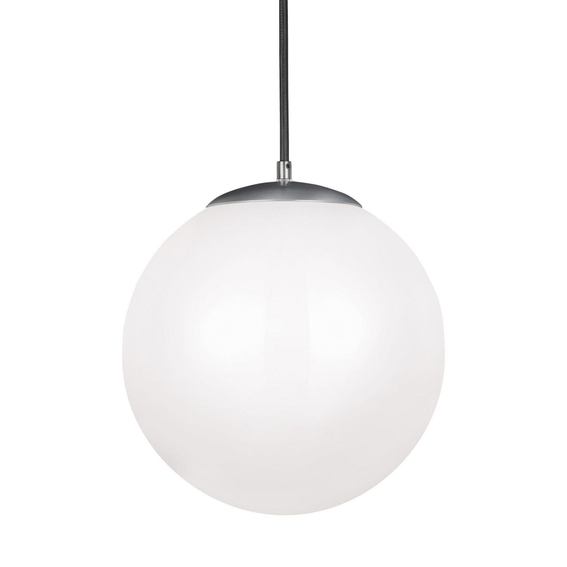 Leo Hanging Globe 14" Integrated LED X-Large Pendant, Satin Aluminum Finish - Bees Lighting