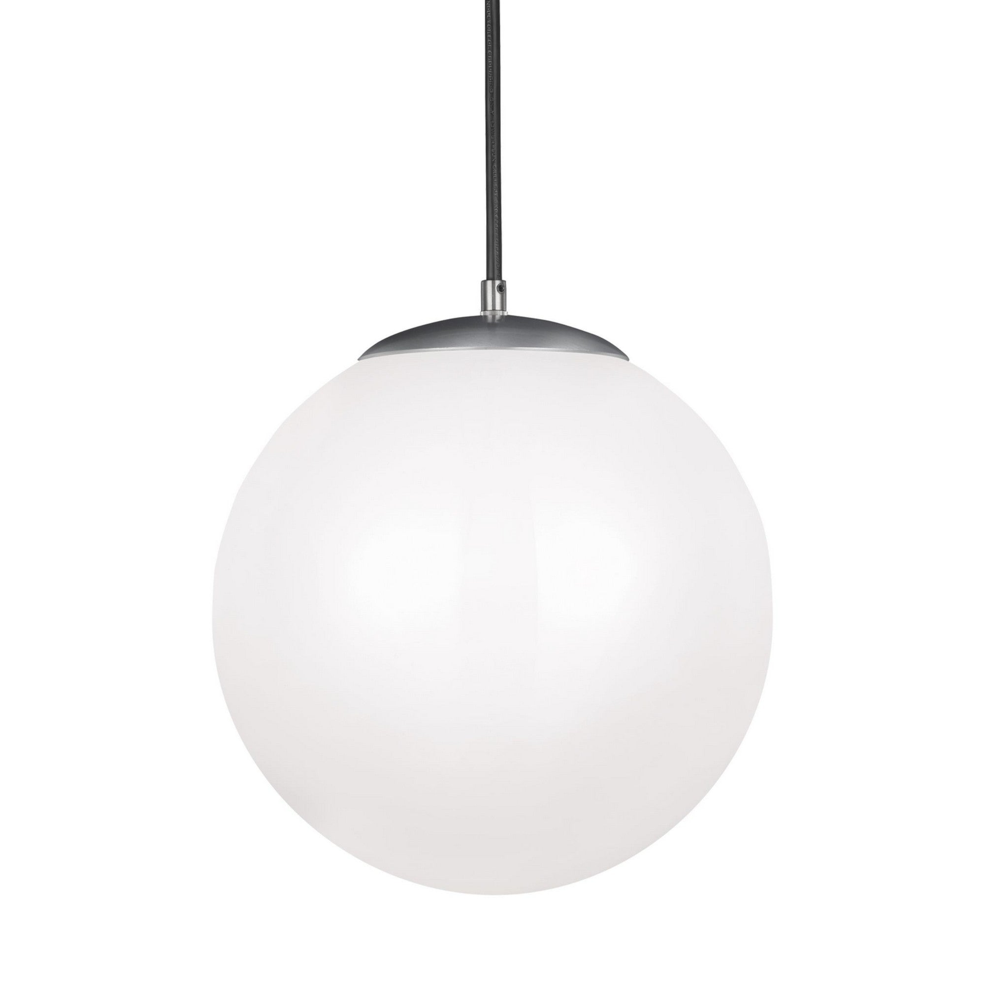 Leo Hanging Globe 14" Integrated LED X-Large Pendant, Satin Aluminum Finish - Bees Lighting