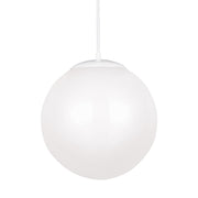 Leo Hanging Globe 14" Integrated LED X-Large Pendant, White Finish - Bees Lighting