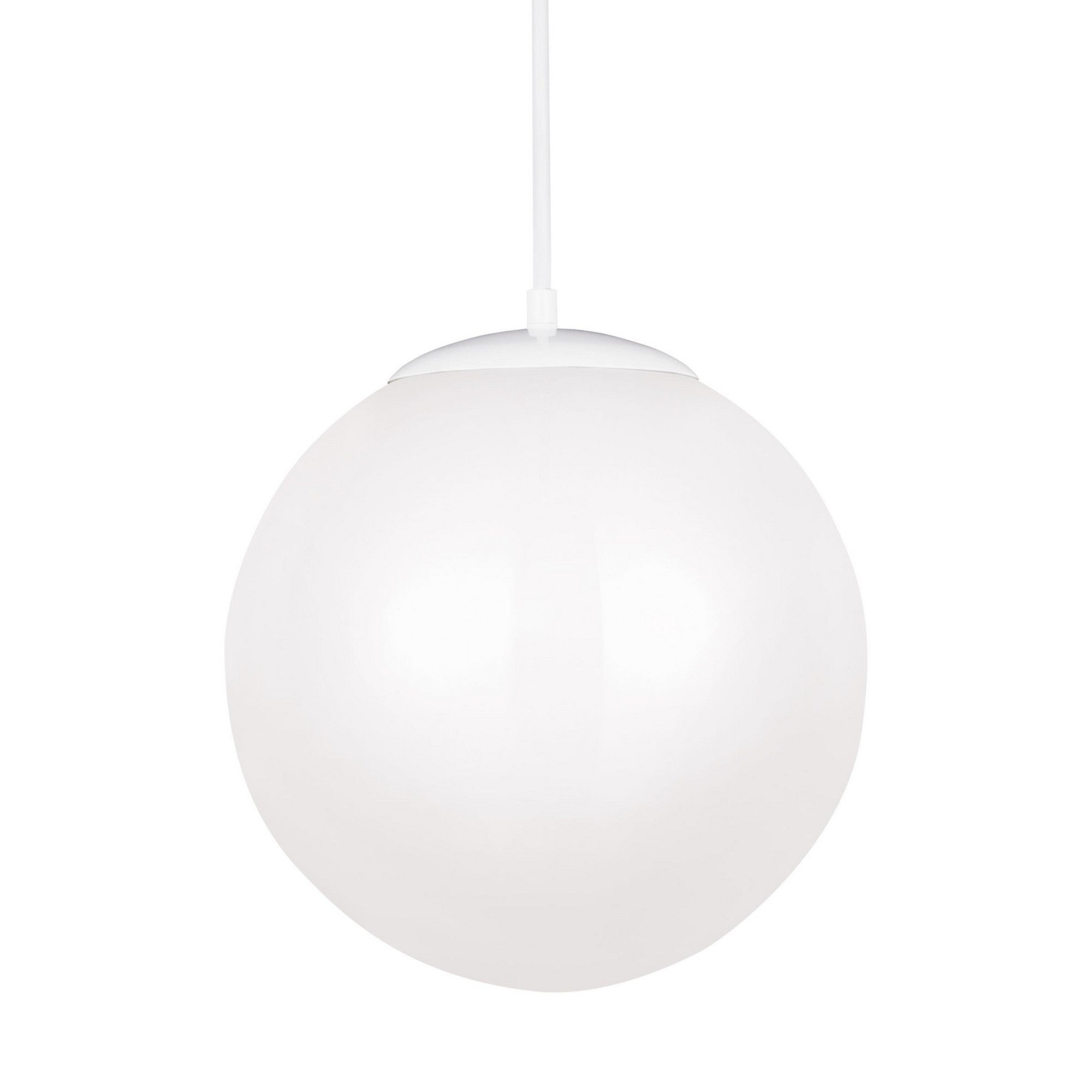 Leo Hanging Globe 14" Integrated LED X-Large Pendant, White Finish - Bees Lighting