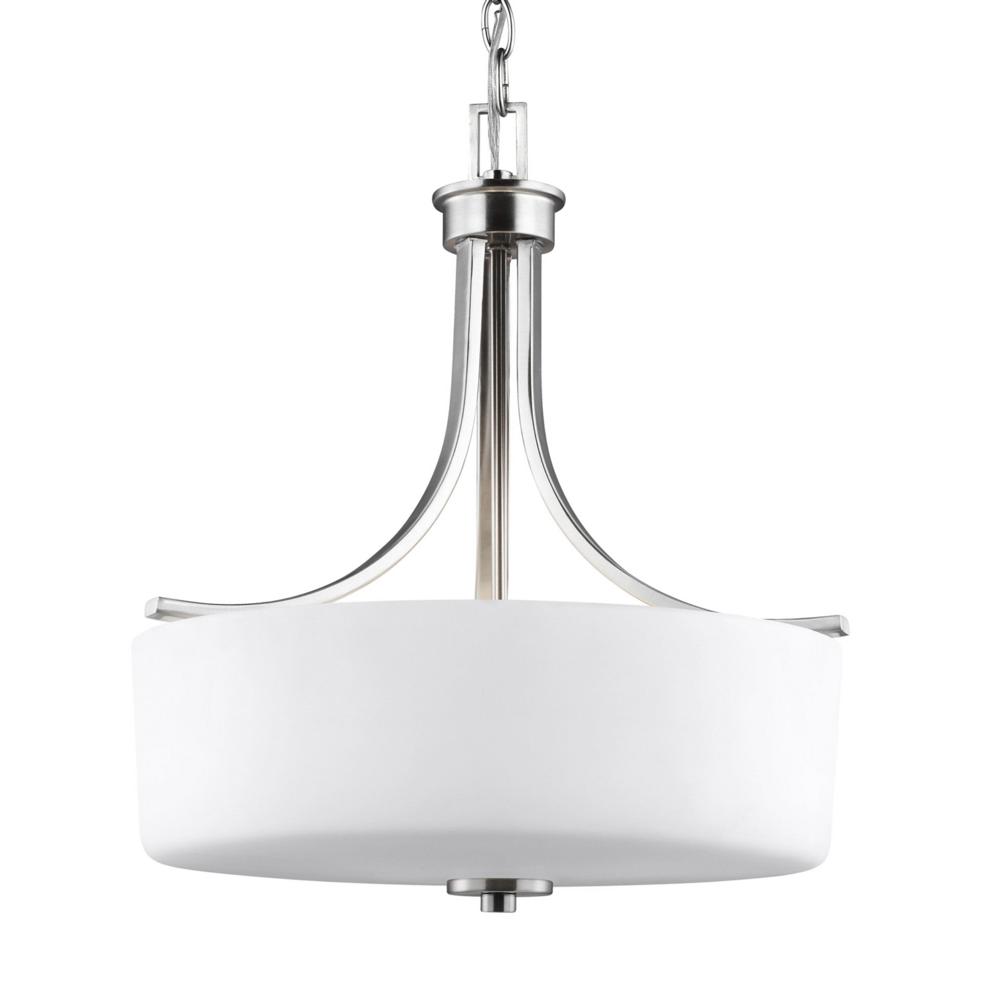 Canfield 19" 3-Light Pendant, Brushed Nickel Finish - Bees Lighting