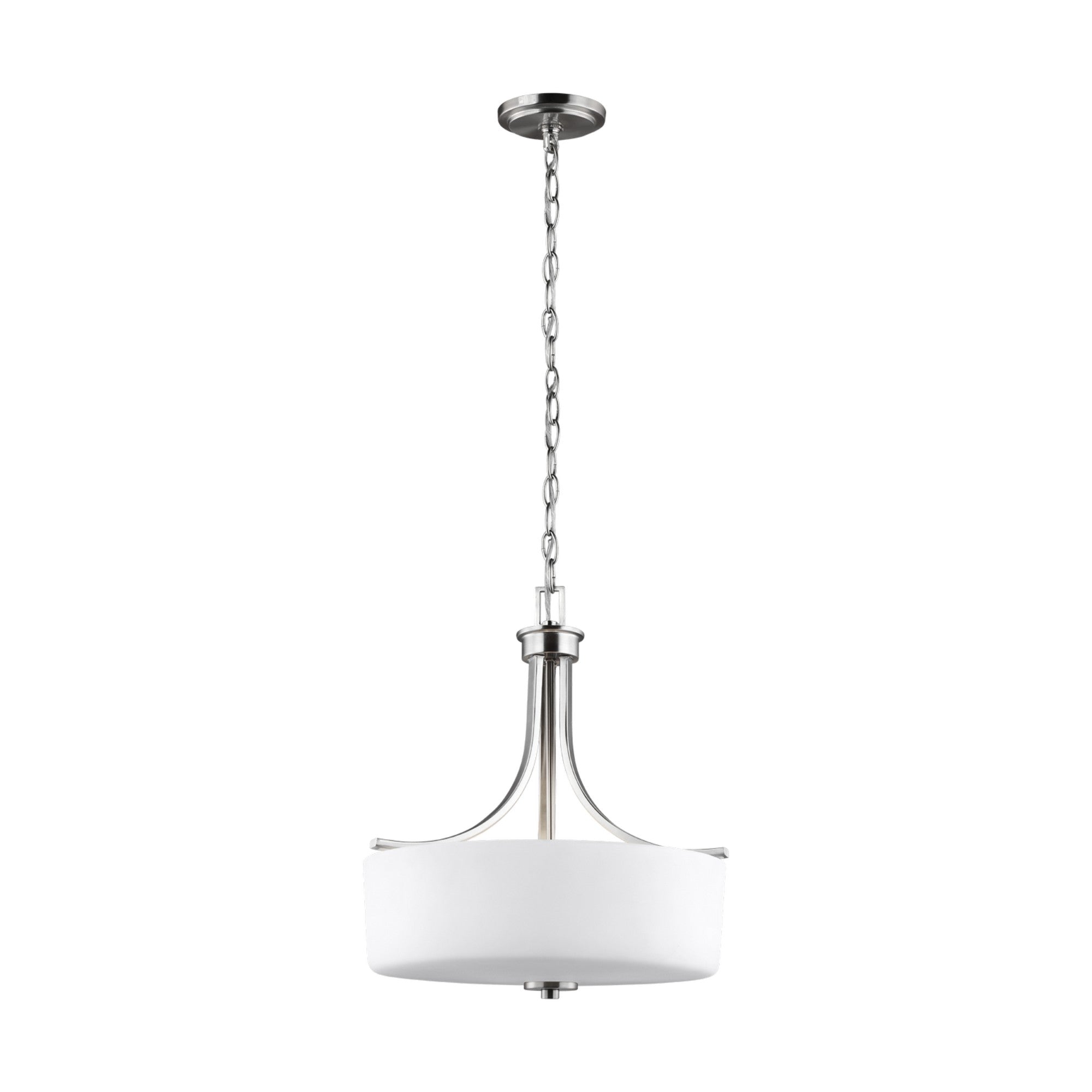 Canfield 19" 3-Light Pendant, Brushed Nickel Finish - Bees Lighting