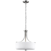 Canfield 19" 3-Light LED Pendant, Brushed Nickel Finish - Bees Lighting