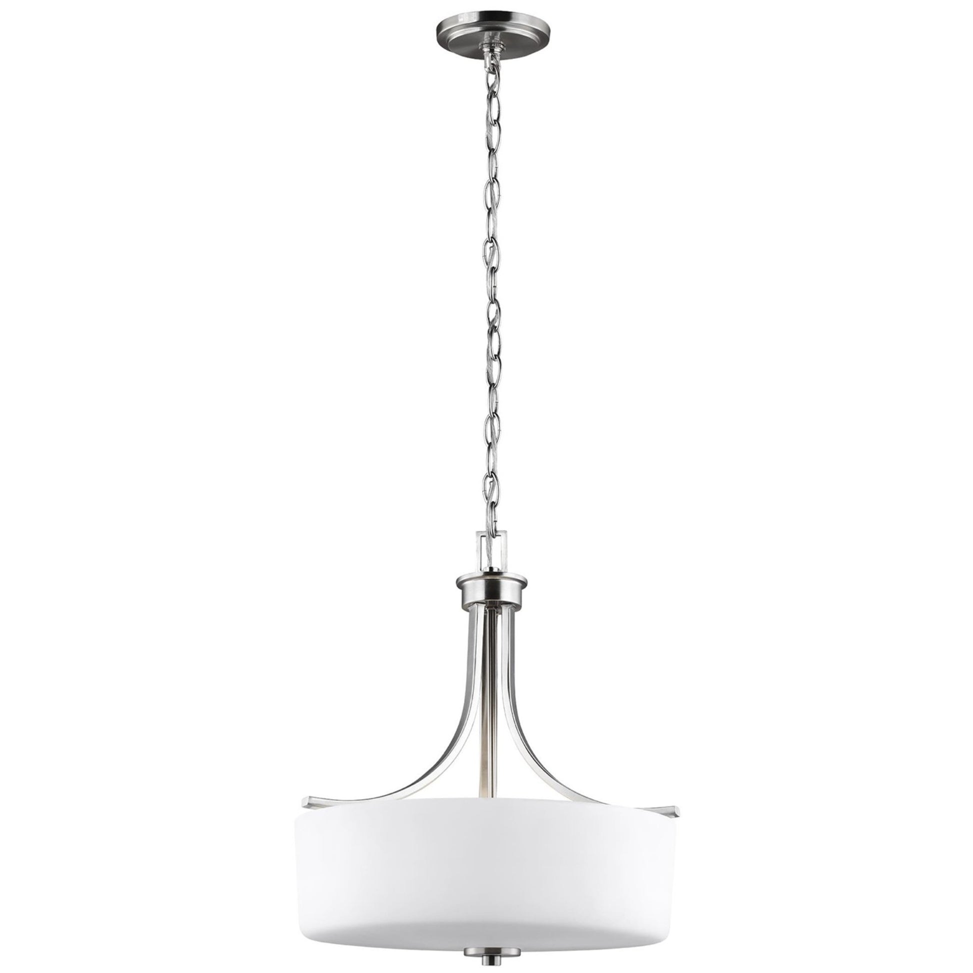 Canfield 19" 3-Light LED Pendant, Brushed Nickel Finish - Bees Lighting