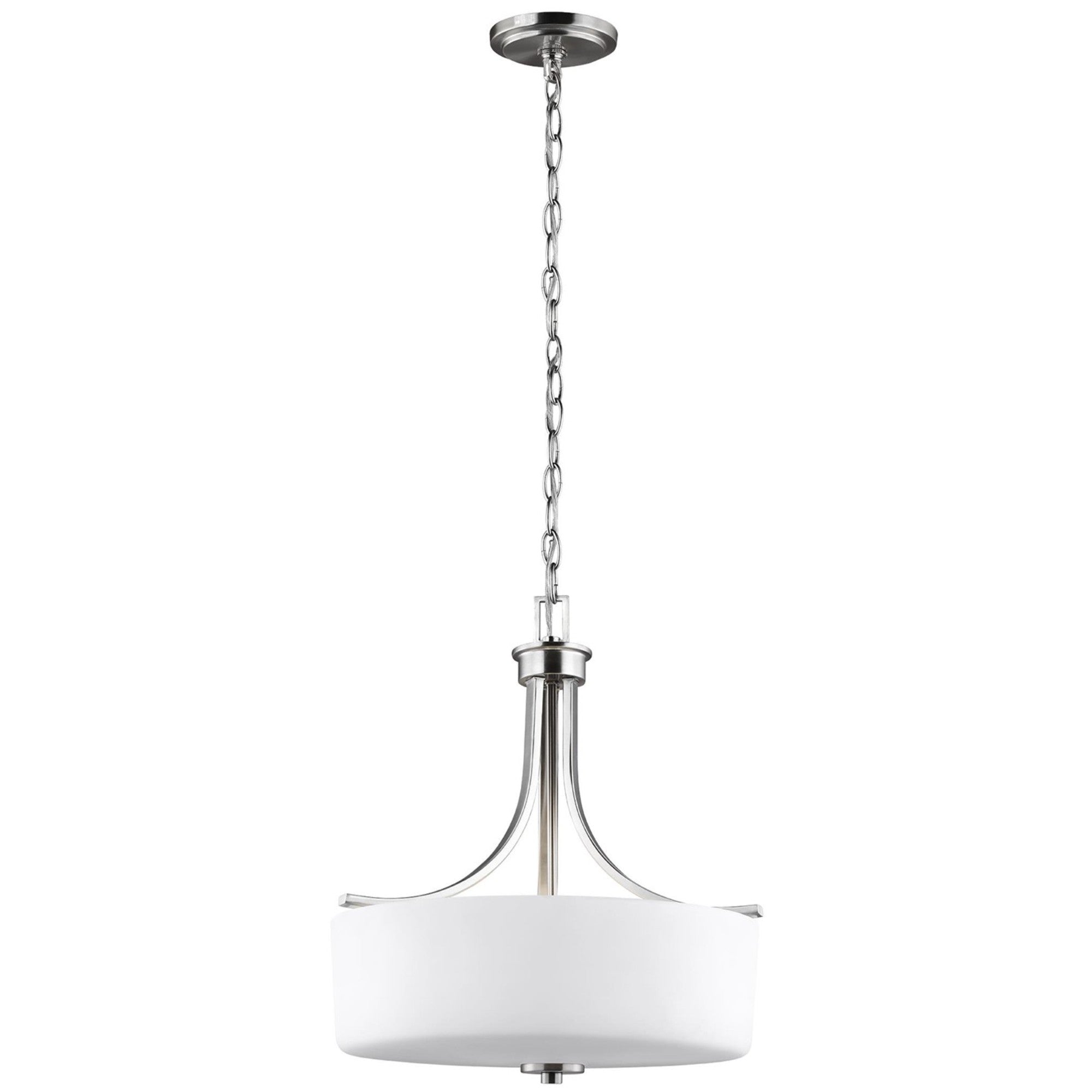 Canfield 19" 3-Light LED Pendant, Brushed Nickel Finish - Bees Lighting