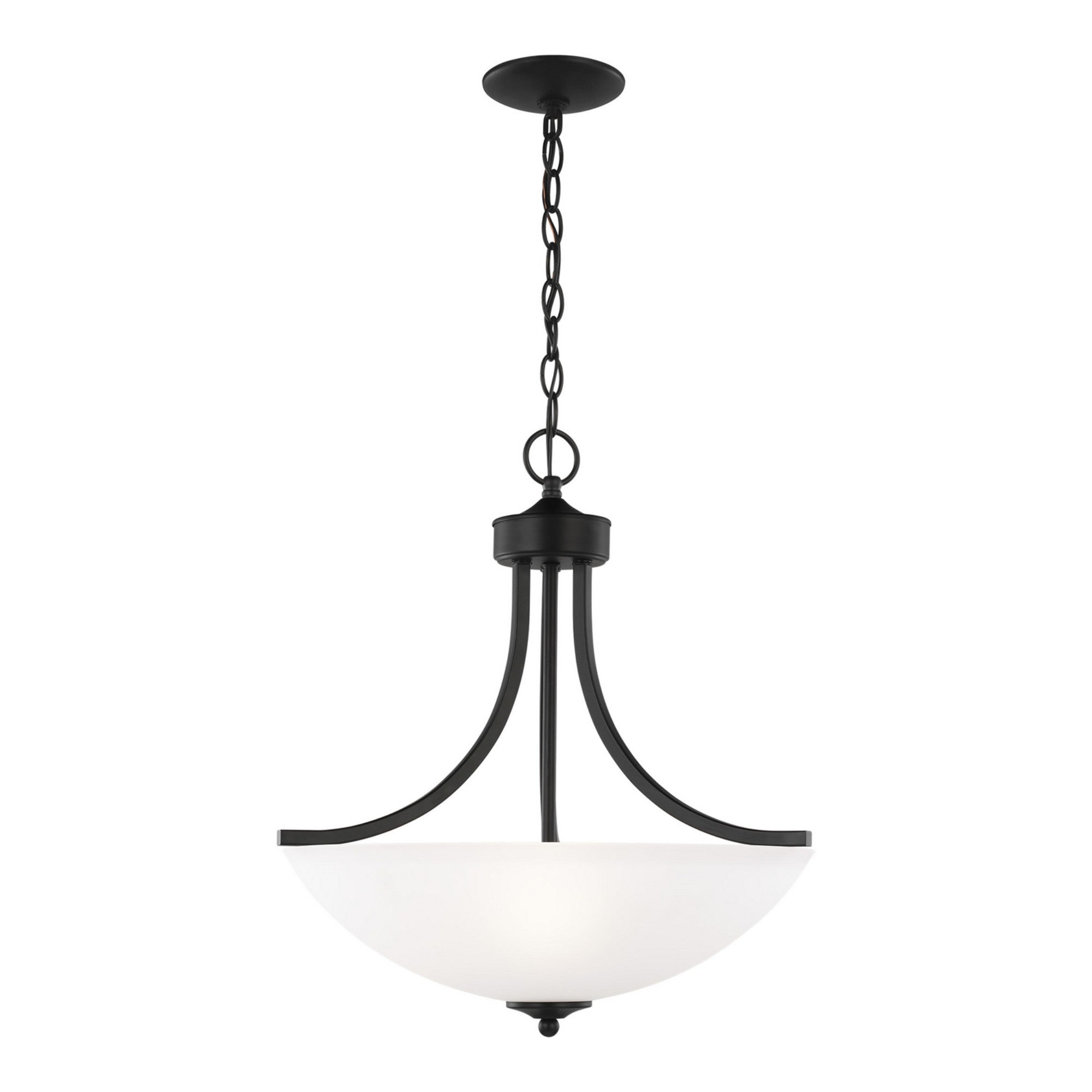 Geary 19" Medium 3-Light Pendant, Midnight Black Finish - Bees Lighting